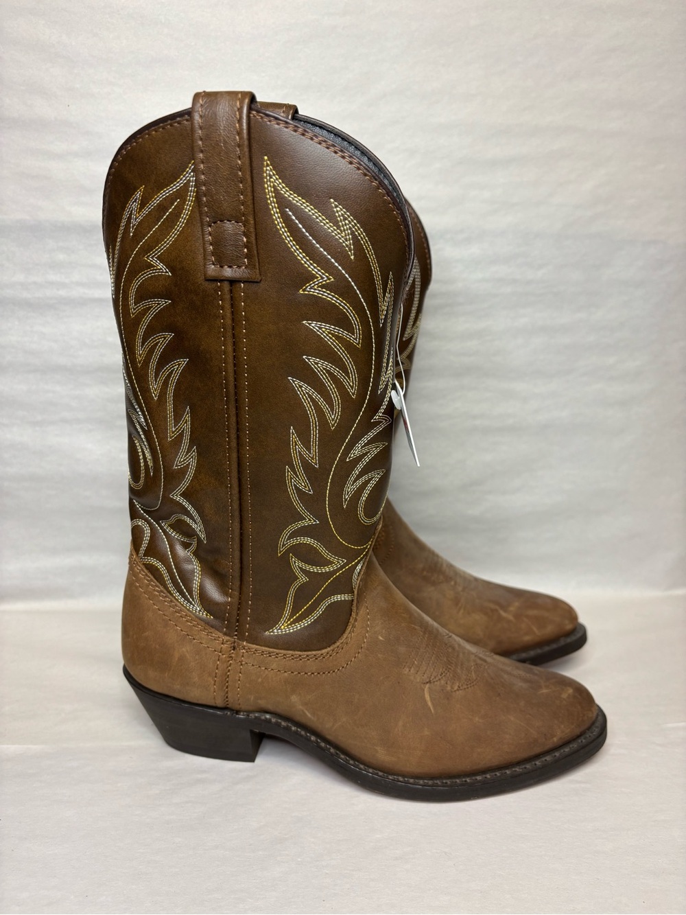 Laredo Kadi Womens Leather Brown Western Cowboy Boots Size 6M Pull On #5964 - Picture 3 of 10